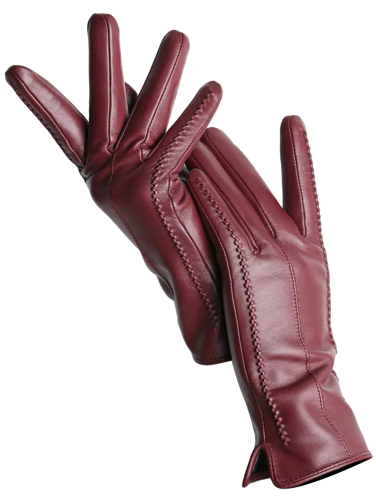 Lammleder-Handschuhe mit Touch-Fingerspitzen