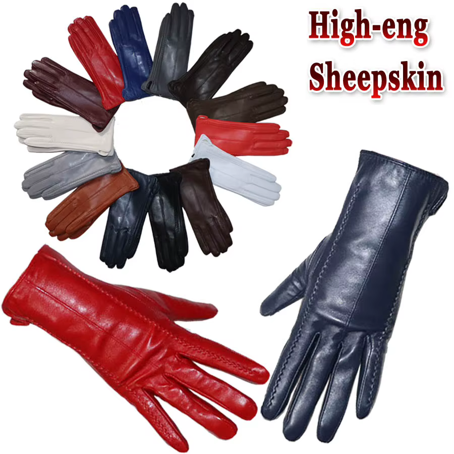 Gefütterte Lammleder-Handschuhe, Touch