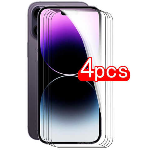 4er-Pack Schutzglas für iPhone 14