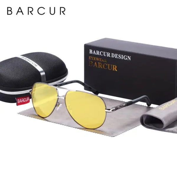 BARCUR Herren Polarisierte Pilotenbrille