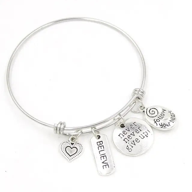 Inspirierendes Edelstahl Charm-Armband