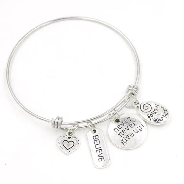 Inspirierendes Edelstahl Charm-Armband