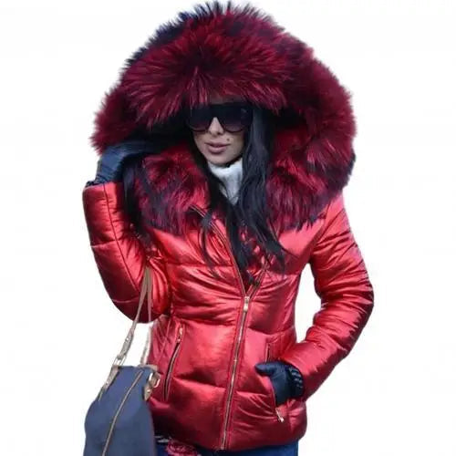 Damen Winterjacke mit Fellkapuze