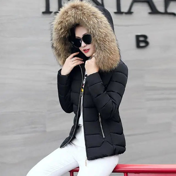 Damen Winterjacke mit Fellkragen