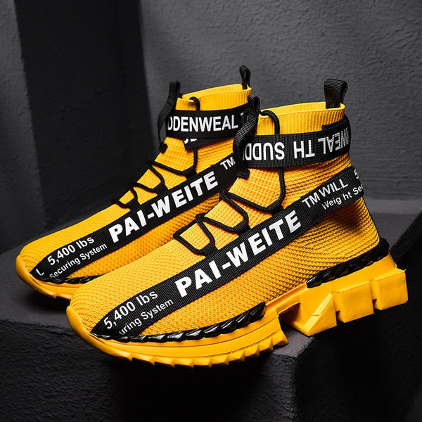 Gelbe High-Top Sneaker