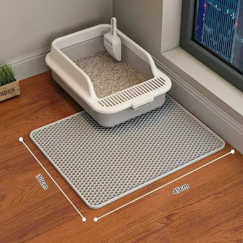 Double-Layer Non-Slip Cat Litter Mat – Strapazierfähig, Waschbar & Effektiv