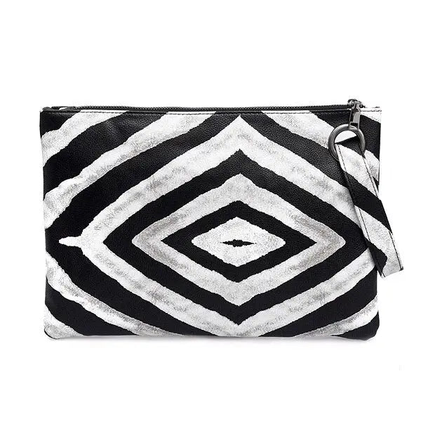 Schlangenprint Damen Clutch