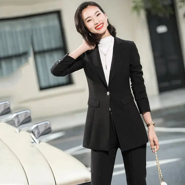 Blazer-Hosenanzug Damen Set