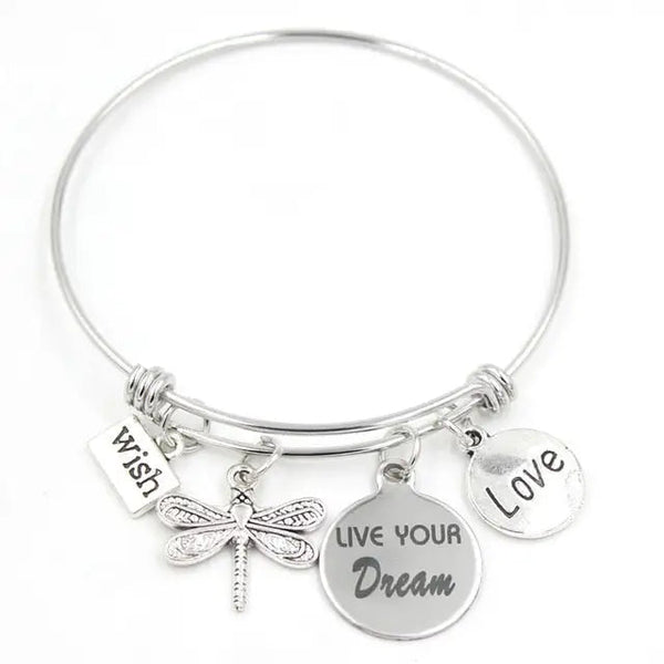 Inspirierendes Edelstahl Charm-Armband