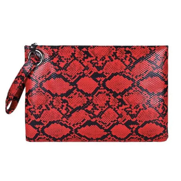 Schlangenprint Damen Clutch