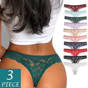 CINOON Damen Spitzen-Tanga Set