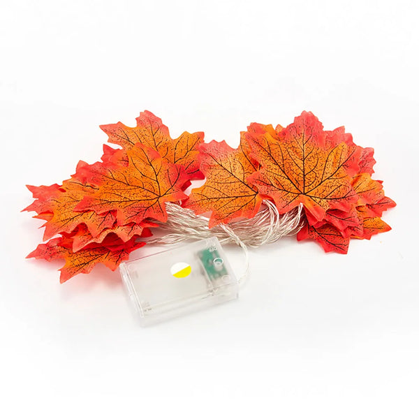 LED Lichterkette mit Künstlichen Ahornblättern für Herbst Deko