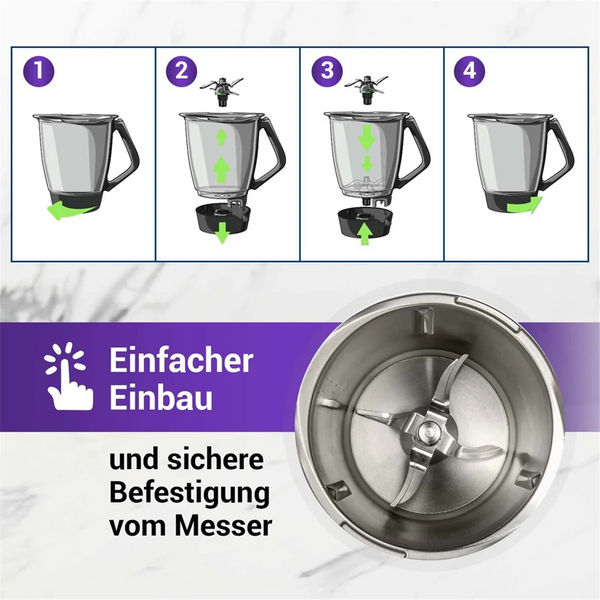 Ersatzmesser für Thermomix TM5 und TM6 – Hochwertige Edelstahlklinge