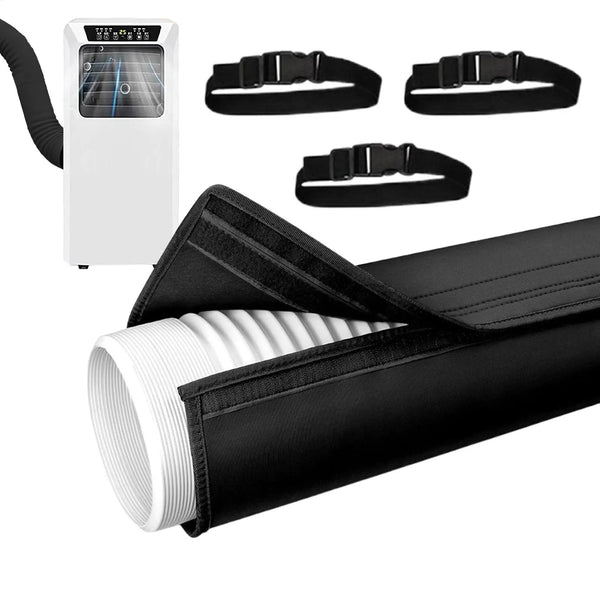 Klimaanlagen-Schlauchisolierhülle Neopren Wärmedämmung Staubschutz 150x53cm Schwarz