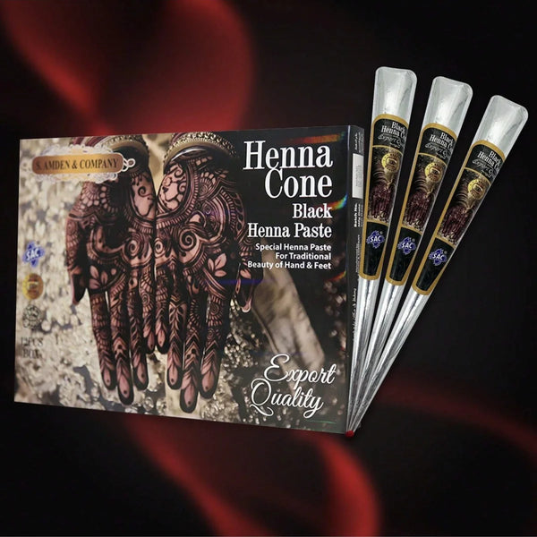 Wasserfeste Henna Tattoo Creme – Temporäre Körperkunst in Schwarz & Braun