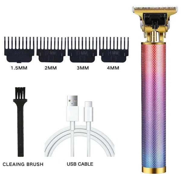 Elektrischer Vintage Barttrimmer für Männer – Haarschneidemaschine mit Akku & Präzisionsklingen