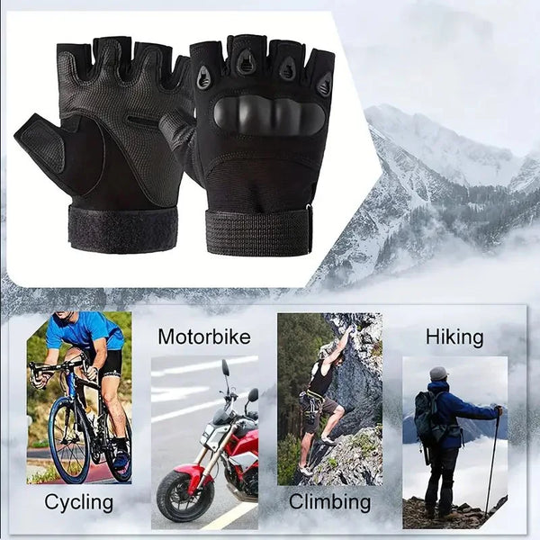 Taktische Fingerlose Handschuhe für Herren – Perfekt für Outdoor-Sport, Schießsport, Jagd, Airsoft und Radfahren