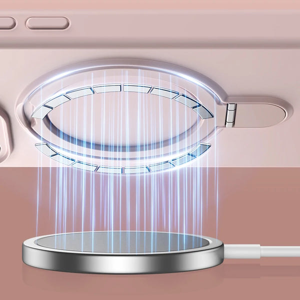 Original MaxGear iPhone Hülle – MagSafe kompatibel, Silikon + Acryl, mit Ring/Kickstand