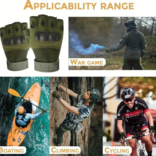 Taktische Fingerlose Handschuhe für Herren – Perfekt für Outdoor-Sport, Schießsport, Jagd, Airsoft und Radfahren