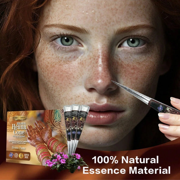 Wasserfeste Henna Tattoo Creme – Temporäre Körperkunst in Schwarz & Braun