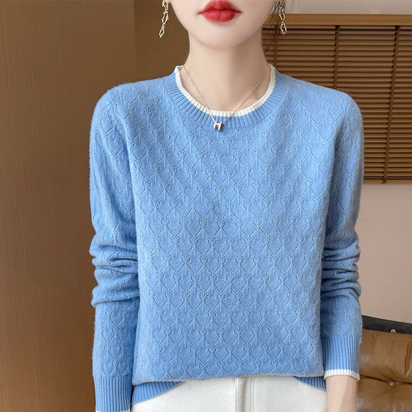 CashmereWeave™ – 3D Hollow Out Wool Sweater für Damen – Herbst/Winter Kollektion