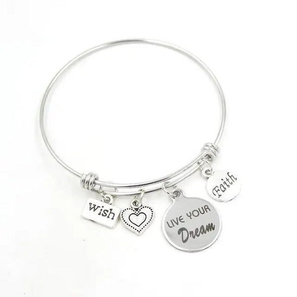 Inspirierendes Edelstahl Charm-Armband