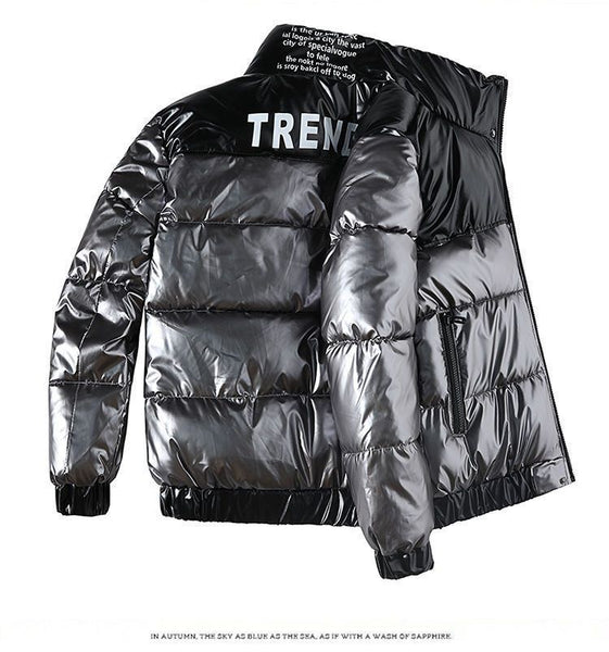 Asstseries Herren Winterjacke – Trendiger Hip-Hop-Stil mit Stehkragen und praktischen Details