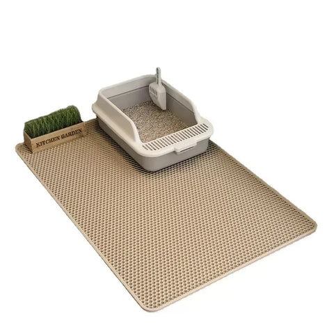 Double-Layer Non-Slip Cat Litter Mat – Strapazierfähig, Waschbar & Effektiv