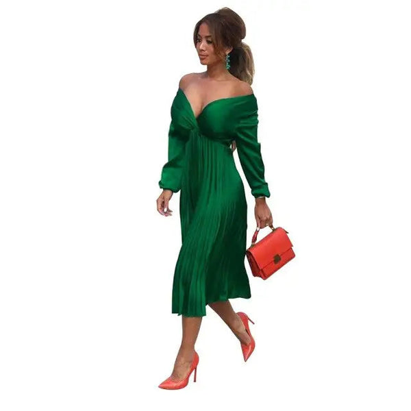 Adogirl Elegantes Off-Shoulder Kleid