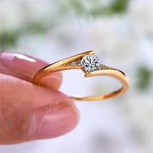 Rosegold Zirkon Verlobungsring