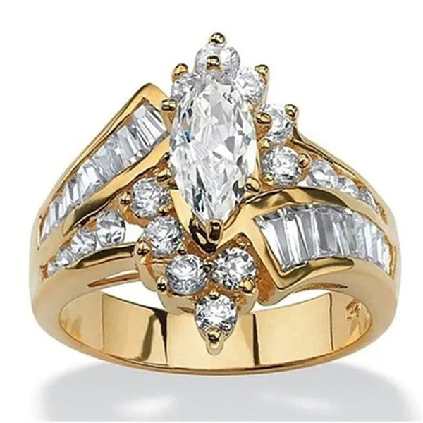 Luxus Gold Zirkonia Ring