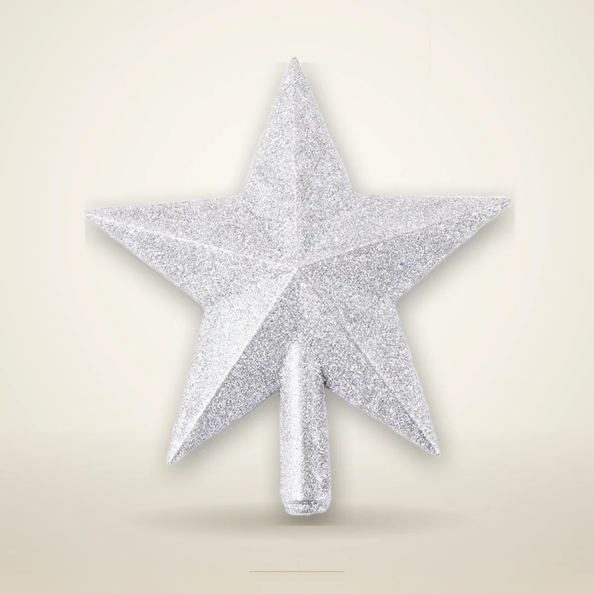 Glitzerstern als Christbaumspitze