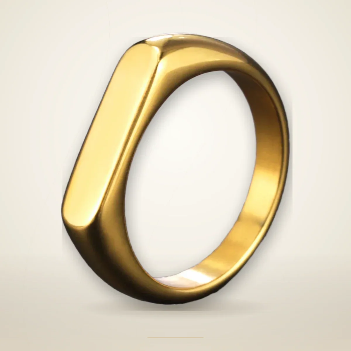 Schlichter Bandring, vergoldet