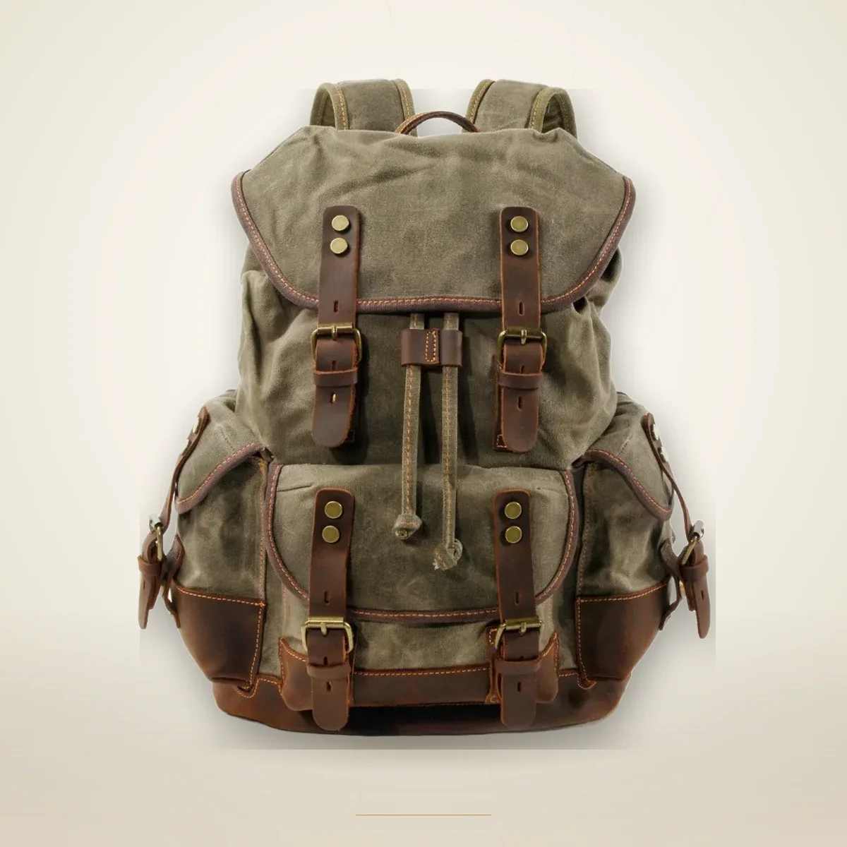 Rucksack aus gewachstem Canvas